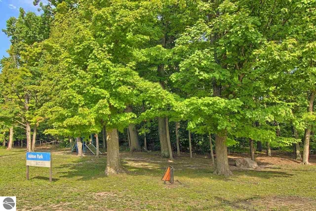 view of home's community featuring a lawn and playground community