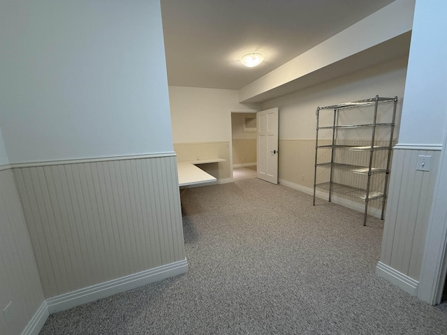 spacious closet featuring carpet flooring