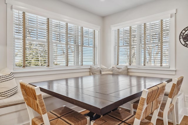 view of dining room