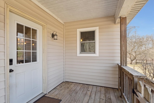 view of wooden deck