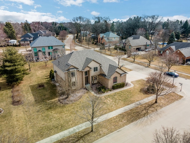 bird's eye view featuring a residential view