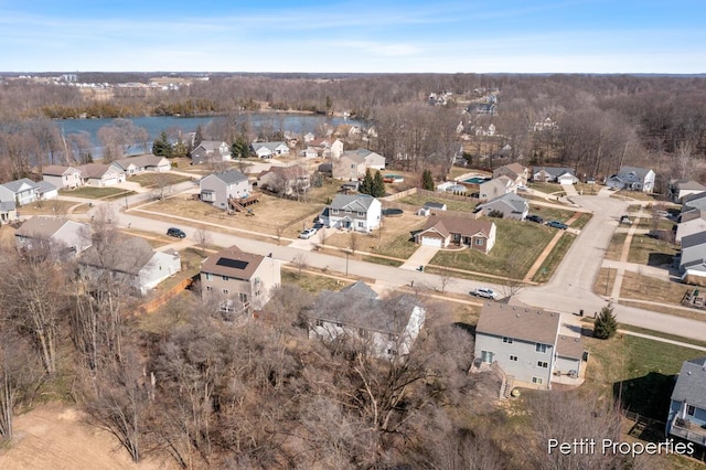 bird's eye view featuring a residential view