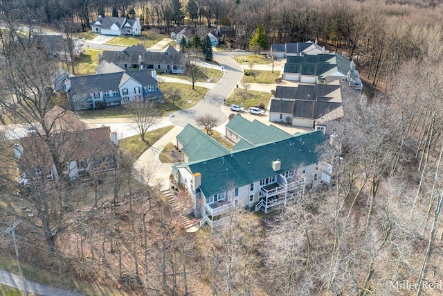 bird's eye view featuring a residential view