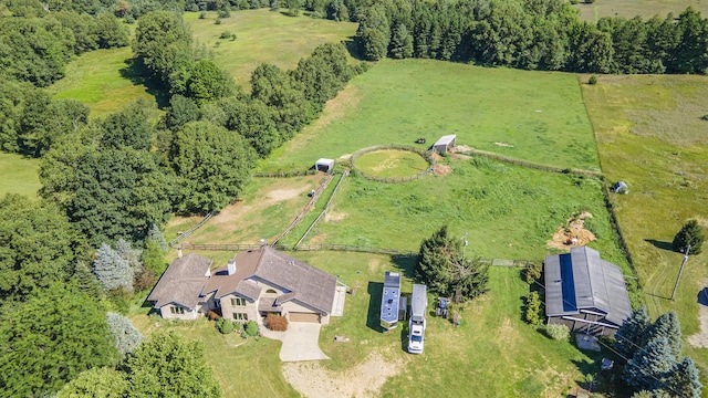 bird's eye view featuring a rural view