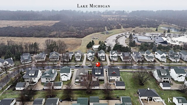 birds eye view of property featuring a residential view