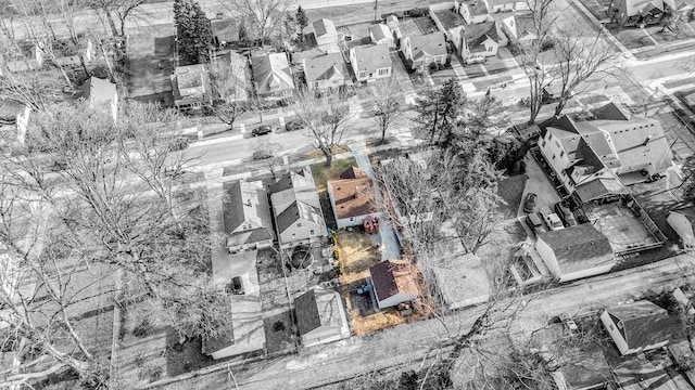 bird's eye view with a residential view