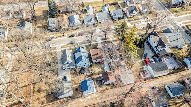 bird's eye view with a residential view