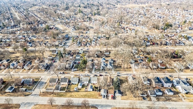 bird's eye view featuring a residential view