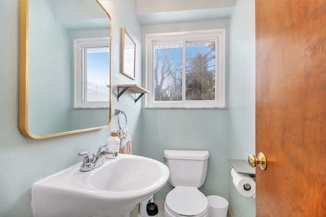 bathroom featuring a sink and toilet