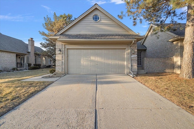 garage with driveway