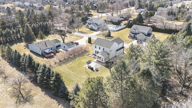 aerial view featuring a residential view