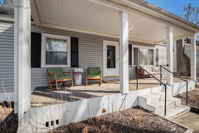 view of patio / terrace with covered porch