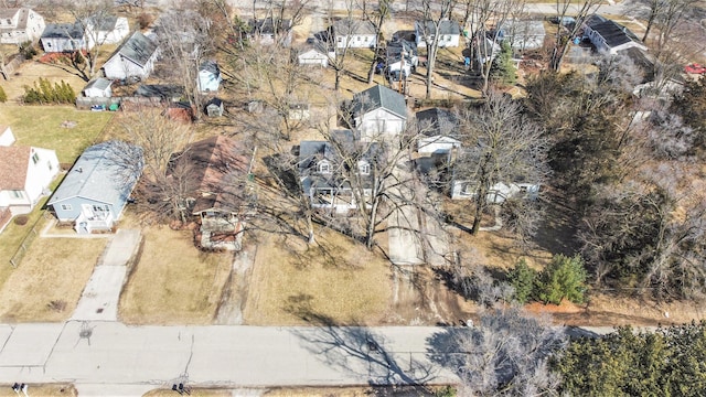 aerial view with a residential view