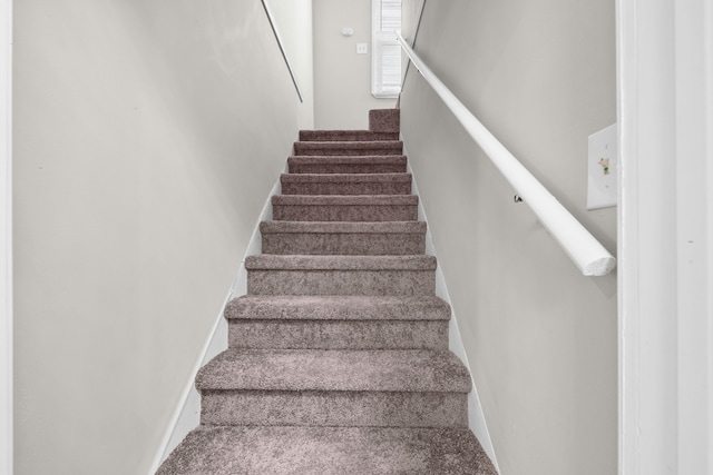 stairs with baseboards