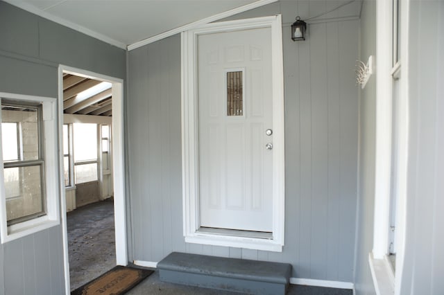 view of doorway to property