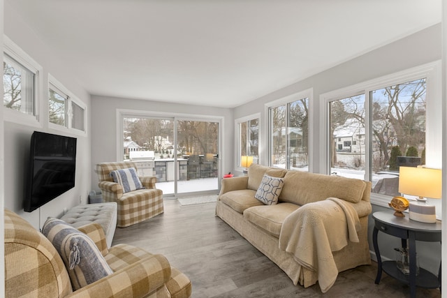 view of sunroom