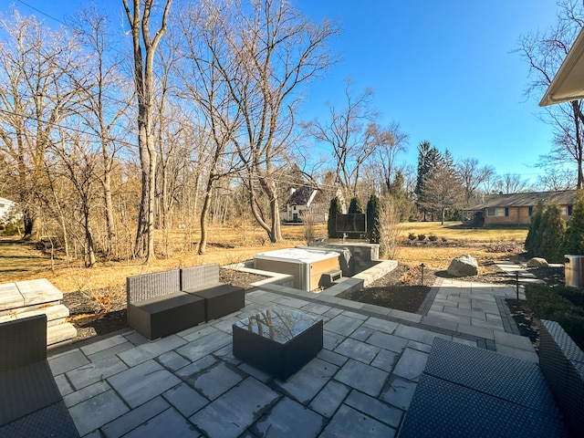 view of patio with outdoor lounge area