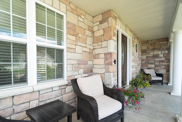 view of patio / terrace with a porch