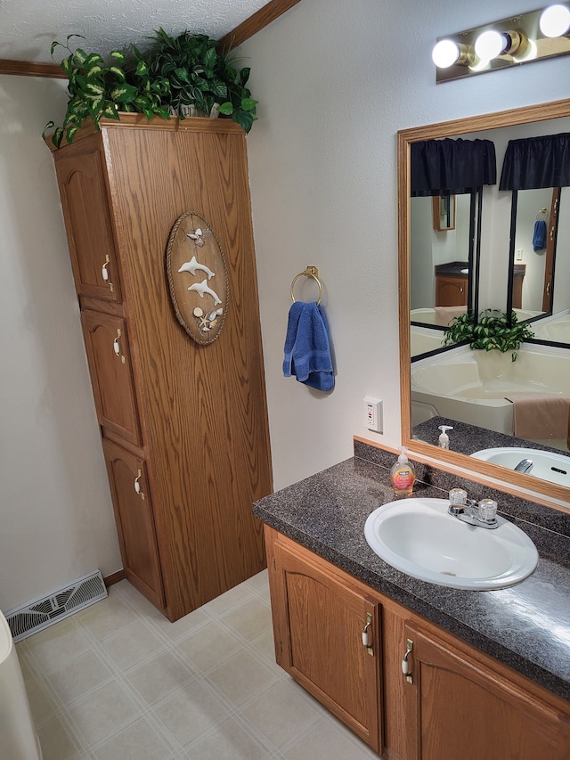 bathroom with visible vents and vanity