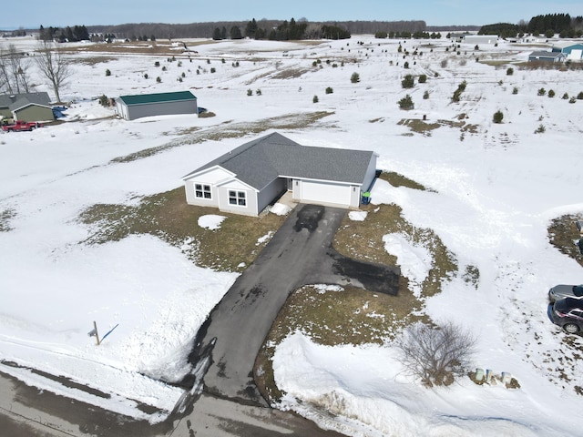 view of snowy aerial view