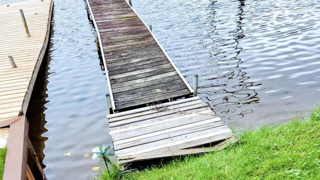 view of dock area