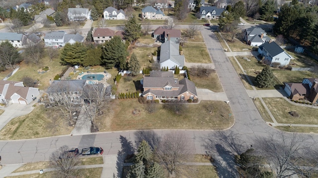 drone / aerial view featuring a residential view