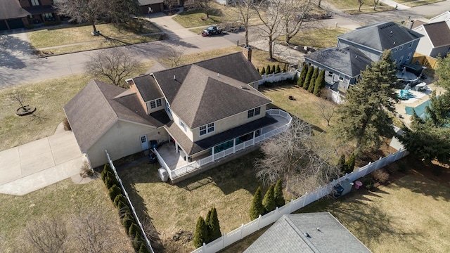 drone / aerial view featuring a residential view