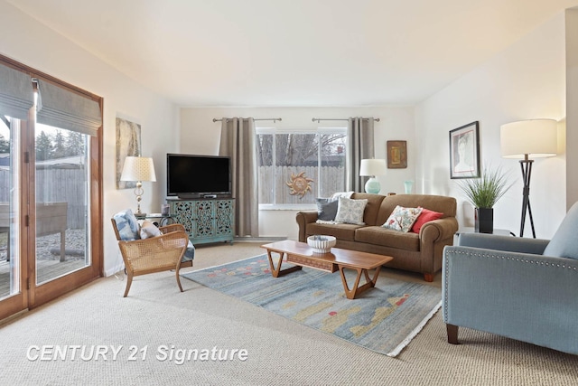 view of carpeted living room