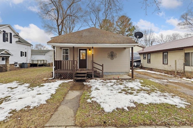 bungalow-style home featuring a porch