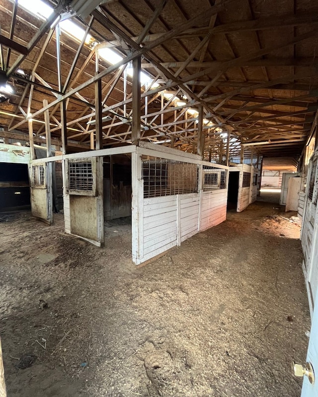 view of horse barn