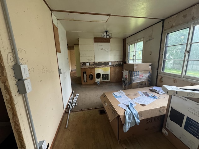 interior space with wood finished floors