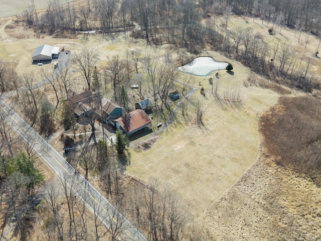 bird's eye view with a rural view