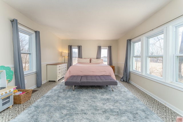 bedroom with baseboards