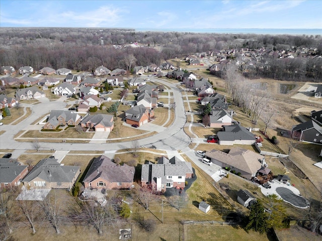 bird's eye view featuring a residential view