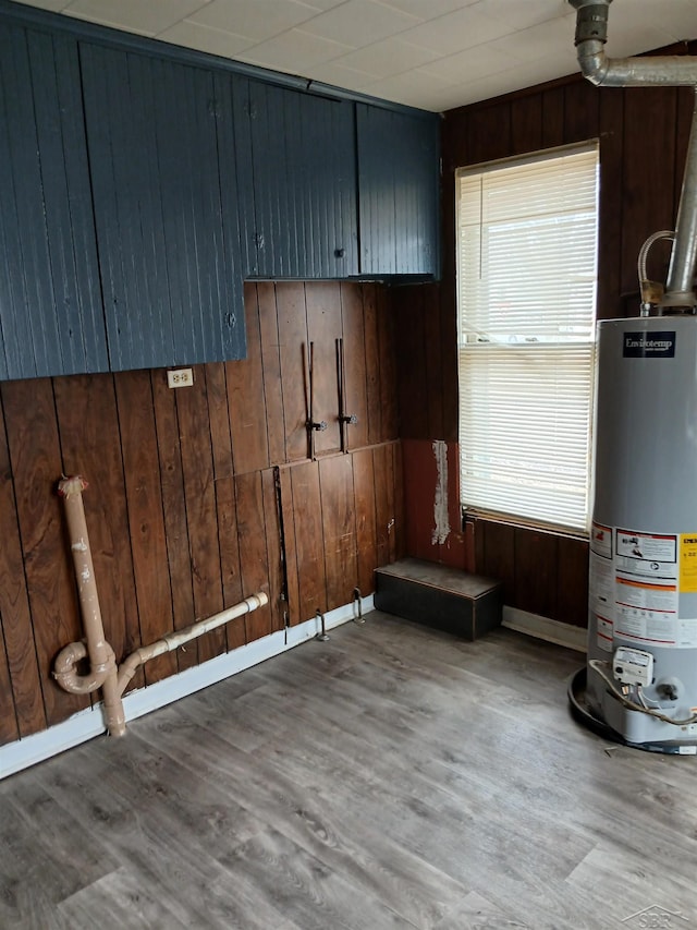 interior space featuring gas water heater