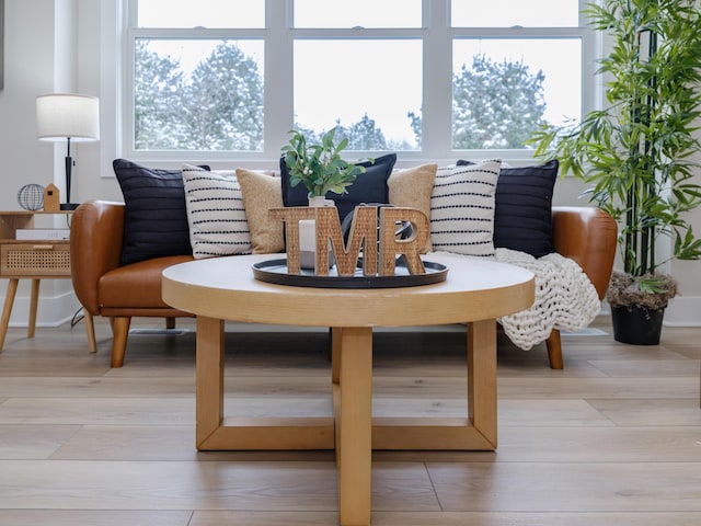 dining space with light wood-style flooring and a wealth of natural light