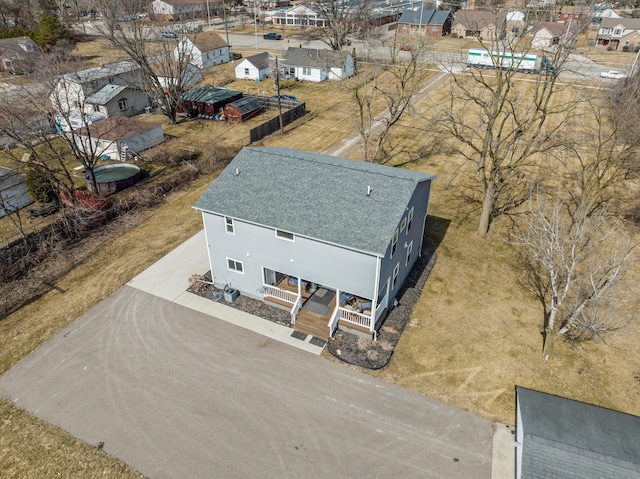 aerial view featuring a residential view