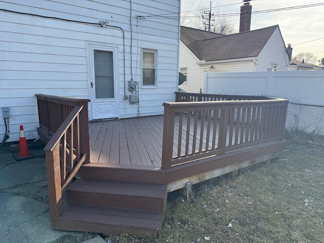 deck with fence