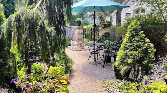 view of patio with fence