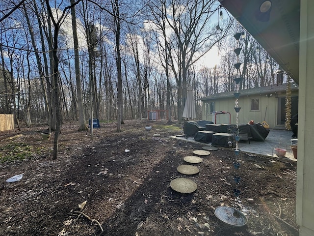 view of yard with a patio area