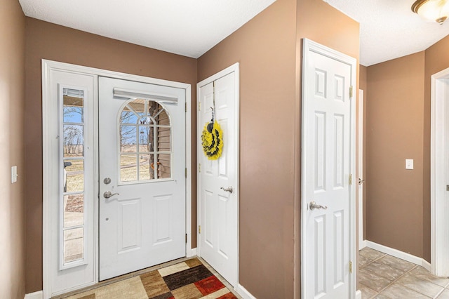 entryway with baseboards