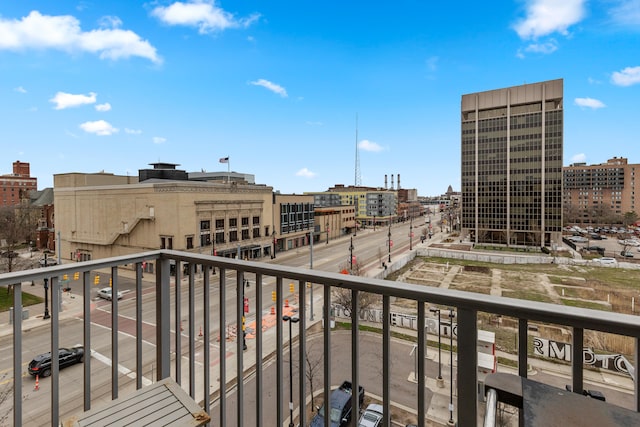 balcony with a city view