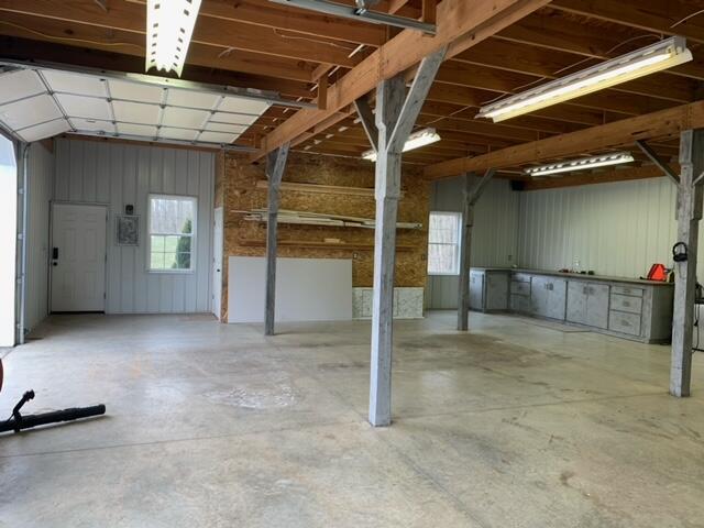 interior space with a garage