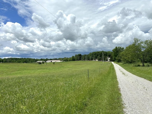 view of community featuring a rural view