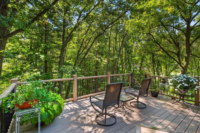 view of wooden deck