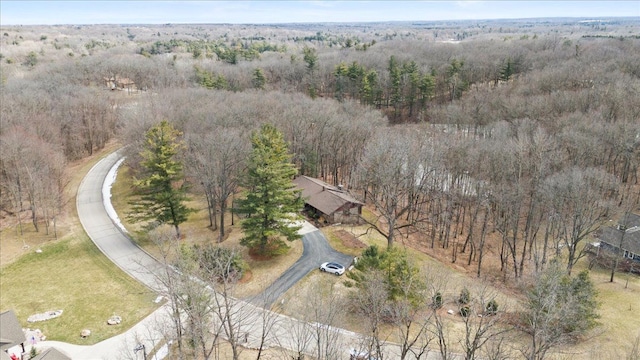 aerial view with a view of trees