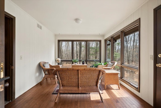 sunroom / solarium with visible vents