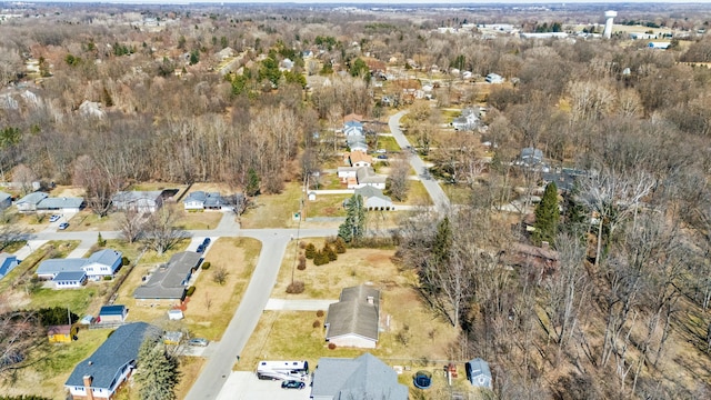 bird's eye view with a residential view