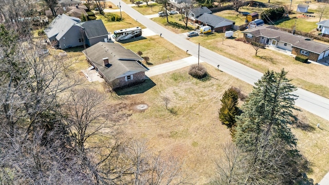 bird's eye view featuring a residential view