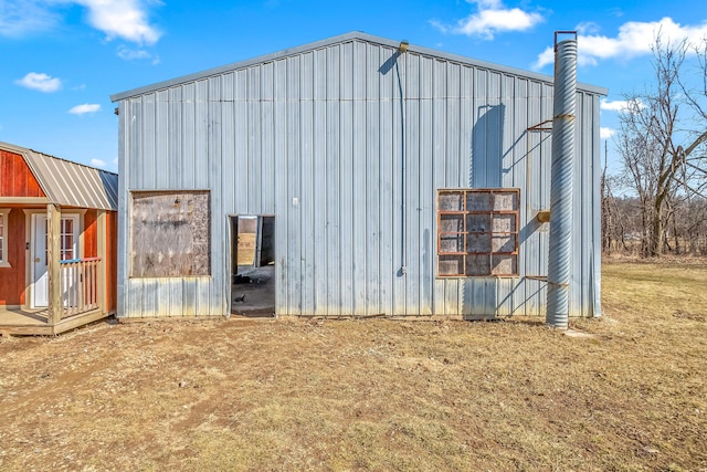 view of pole building